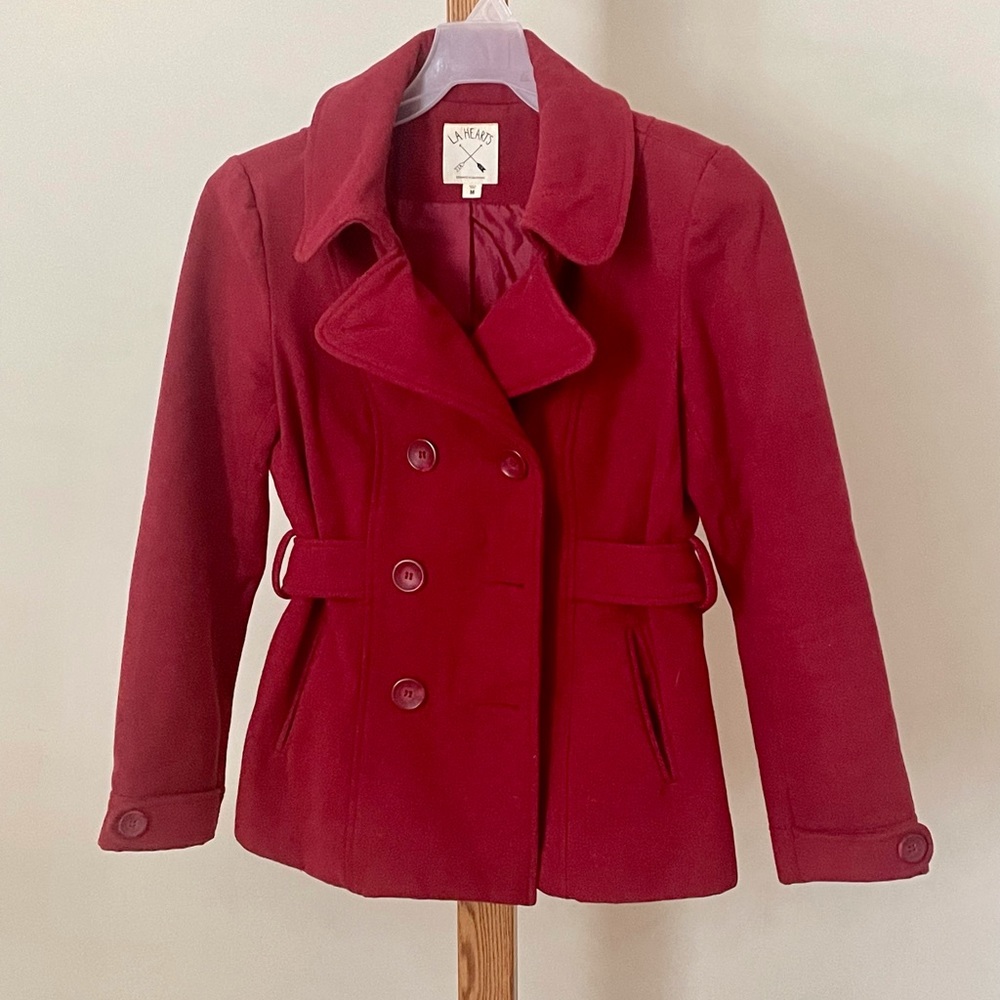 Womens lined wool parka